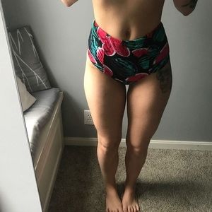 American Apparel Watermelon High Rise Swim